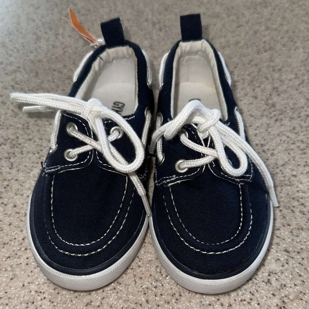 NWT Gymboree Boat Shoes Navy Blue Sneakers Toddler size 7